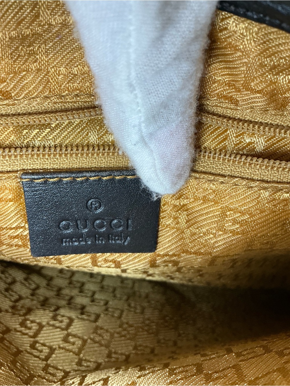 Preloved Gucci Black Suede Shoulder Bag with Gold Hardware w COA - Picture 11 of 12